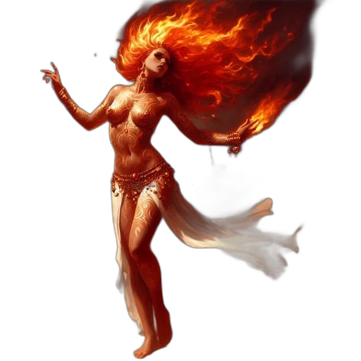 dress, fantasy art, concept art, comic book art transparent PNG cut-out