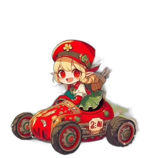 car, weapon, hat, pixel art transparent PNG cut-out