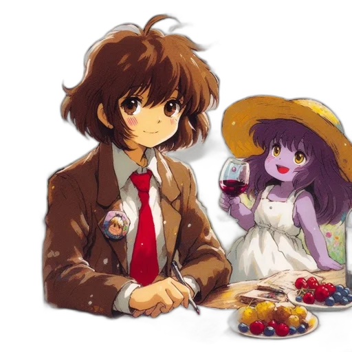 food, hat, pixel art, anime transparent PNG cut-out