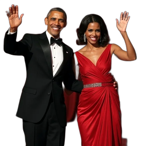 dress, president, obama, first transparent PNG cut-out