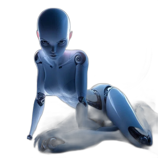 robot, creature, concept art, 3d render transparent PNG cut-out
