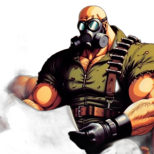 concept art, comic book art, muscular, man transparent PNG cut-out
