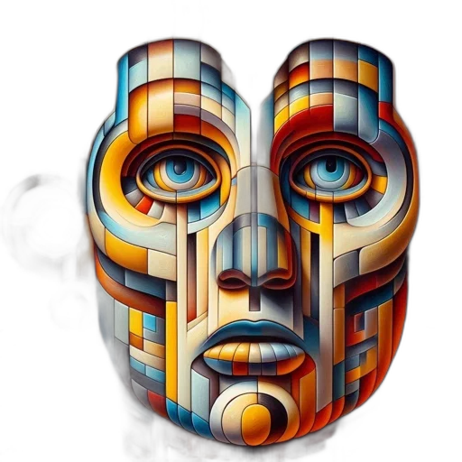 mask, face, robot, concept art transparent PNG cut-out