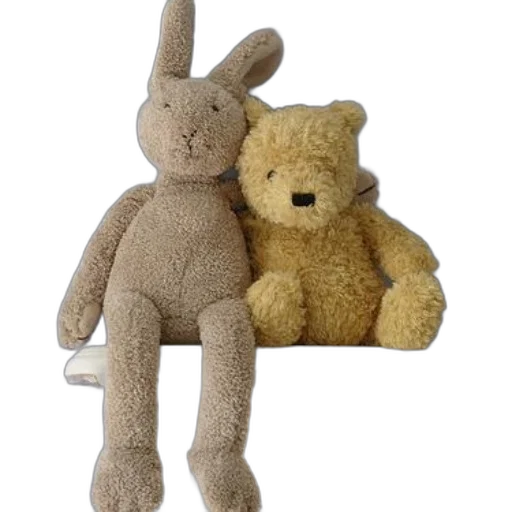 beige, bunny, yellow, teddy transparent PNG cut-out