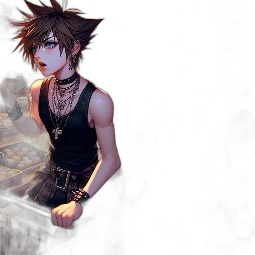 fantasy art, anime, concept art, pixel art transparent PNG cut-out