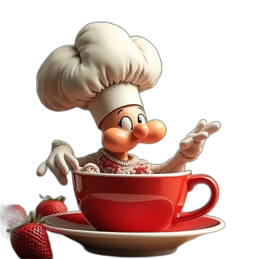 food, staff, 3d render, photorealistic transparent PNG cut-out