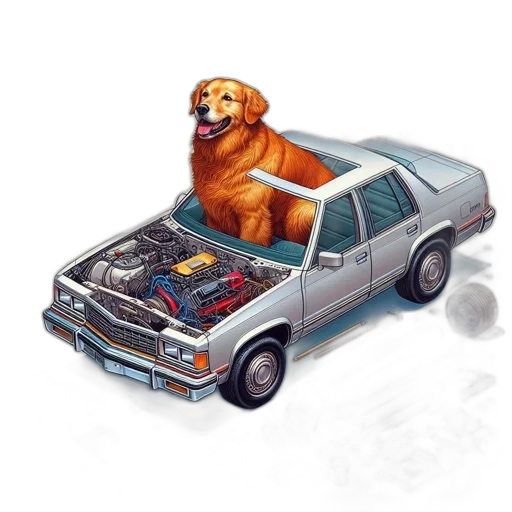 car, animal, pixel art, concept art transparent PNG cut-out