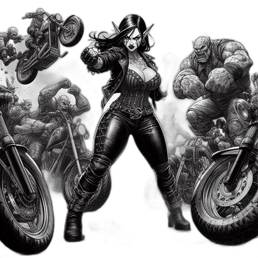 comic book art, concept art, fantasy art, cartoon transparent PNG cut-out