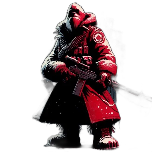 jacket, weapon, concept art, comic book art transparent PNG cut-out