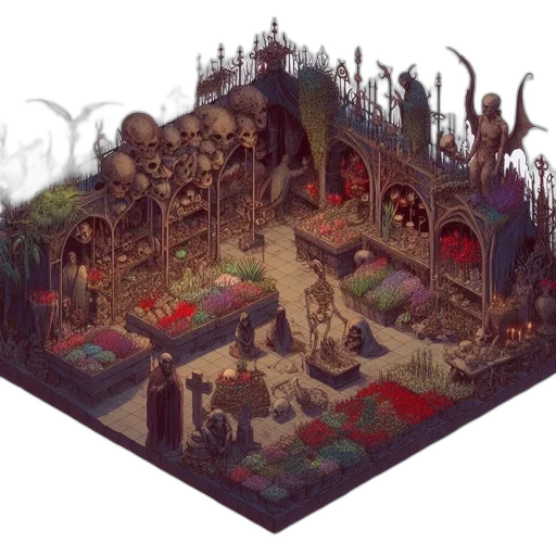 fantasy art, concept art, pixel art, 3d render transparent PNG cut-out