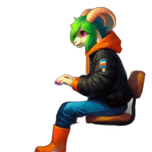 jacket, staff, furniture, creature transparent PNG cut-out