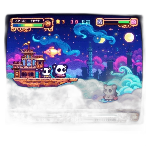 pixel art, concept art, fantasy art, night transparent PNG cut-out