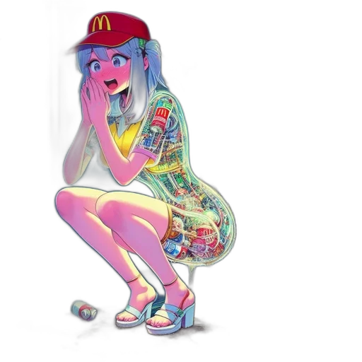 dress, hat, cartoon, concept art transparent PNG cut-out