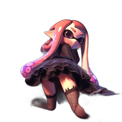 dress, weapon, creature, hair transparent PNG cut-out