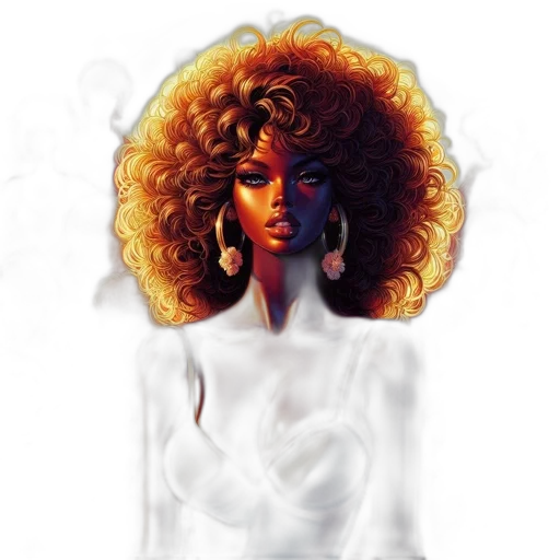 hair, jewelry, photorealistic, concept art transparent PNG cut-out