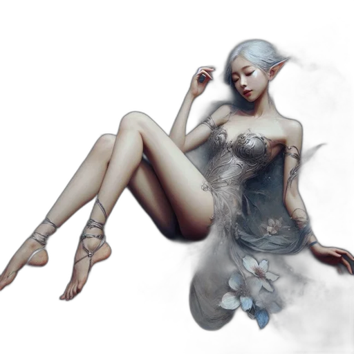 dress, fantasy art, concept art, photorealistic transparent PNG cut-out