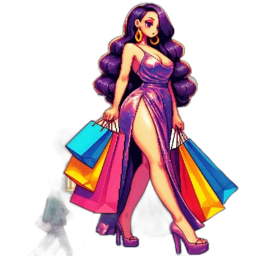 dress, concept art, pixel art, cartoon transparent PNG cut-out