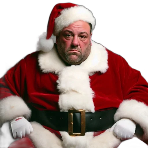 disgruntled, santa, claus, full transparent PNG cut-out