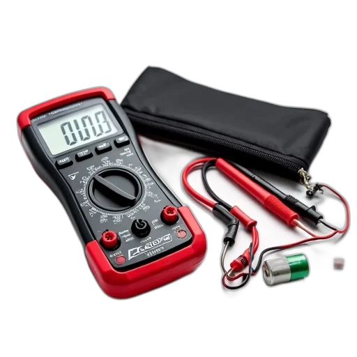 digital, multimeter, red, black transparent PNG cut-out