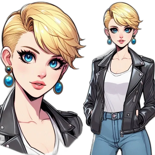 jacket, concept art, cartoon, comic book art transparent PNG cut-out
