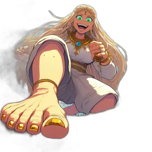 shoes, creature, jewelry, staff transparent PNG cut-out