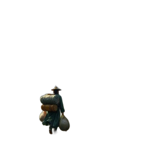 hat, staff, jacket, creature transparent PNG cut-out