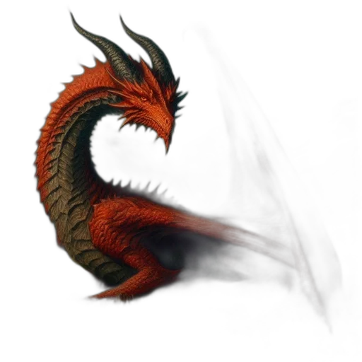 dragon, staff, creature, weapon transparent PNG cut-out