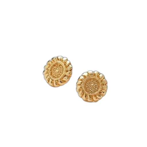 jewelry, pair, gold, earrings transparent PNG cut-out
