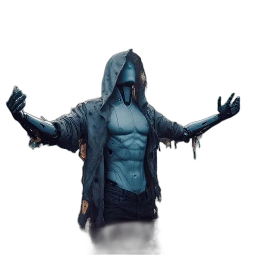 jacket, creature, mask, concept art transparent PNG cut-out