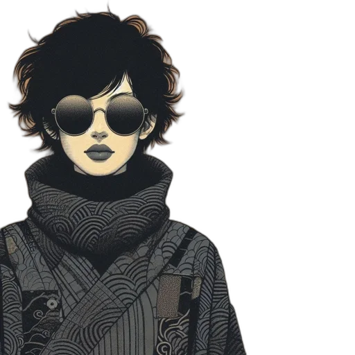 jacket, concept art, comic book art, photorealistic transparent PNG cut-out