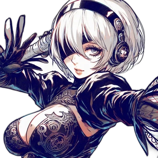 robot, mask, cyberpunk, fantasy art transparent PNG cut-out