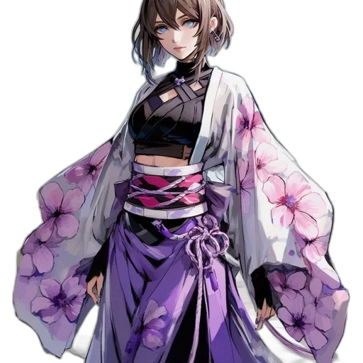 staff, flower, weapon, dress transparent PNG cut-out
