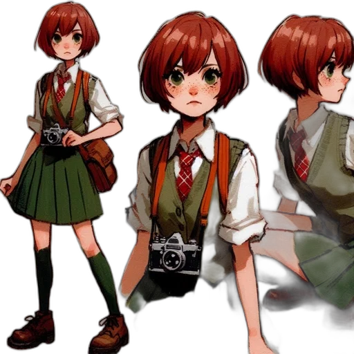 dress, concept art, anime, pixel art transparent PNG cut-out