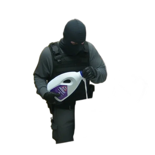 mask, jacket, weapon, hat transparent PNG cut-out