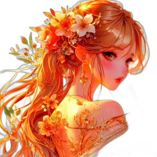 dress, jewelry, crown, flower transparent PNG cut-out