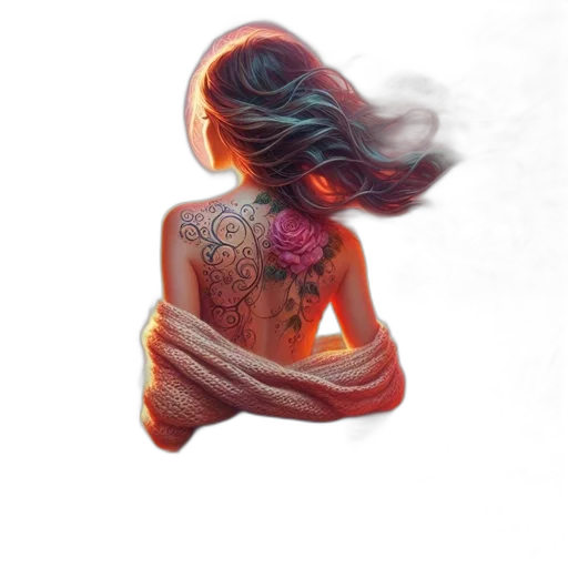 hair, mask, dress, jewelry transparent PNG cut-out