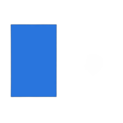 robot, pixel art, blue, monochrome transparent PNG cut-out