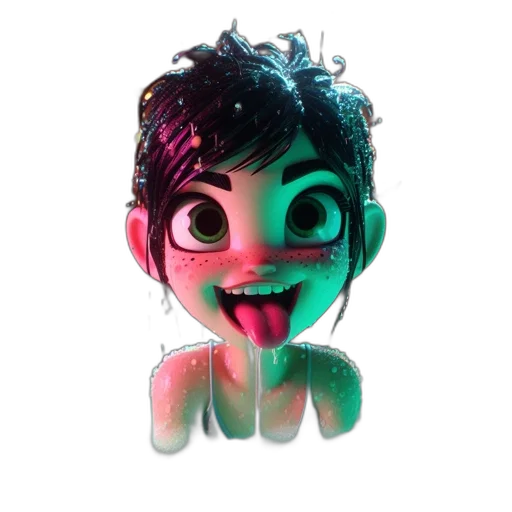 creature, face, mask, 3d render transparent PNG cut-out