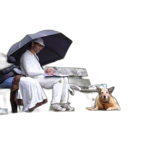 umbrella, furniture, staff, photorealistic transparent PNG cut-out
