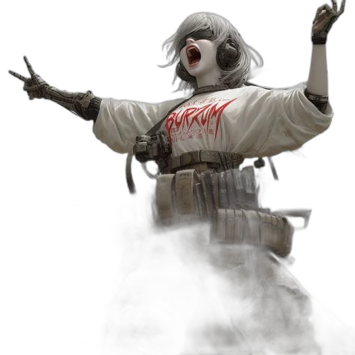 jacket, robot, mask, creature transparent PNG cut-out