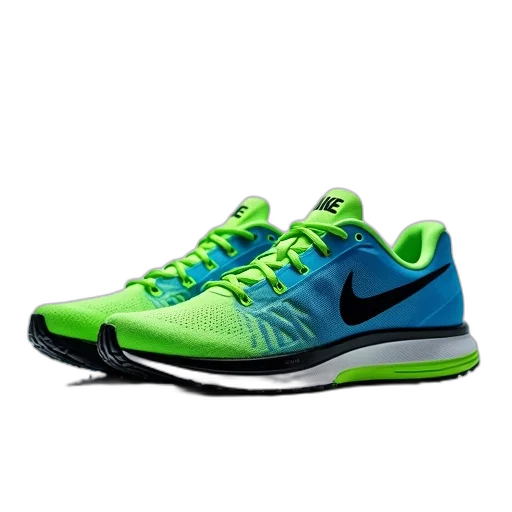 shoes, 3d render, photorealistic, neon transparent PNG cut-out