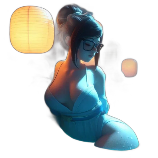 mask, dress, concept art, 3d render transparent PNG cut-out