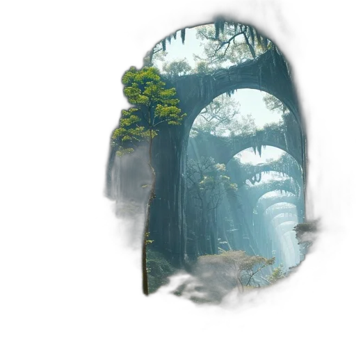 dragon, tree, mask, sword transparent PNG cut-out