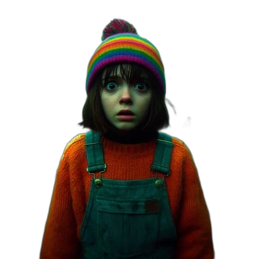 jacket, hat, face, creature transparent PNG cut-out