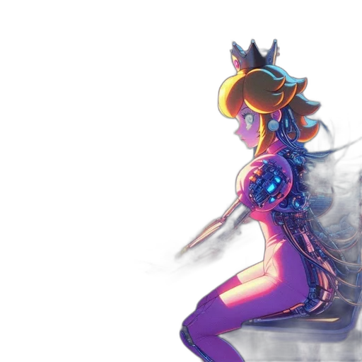 crown, robot, sword, dress transparent PNG cut-out