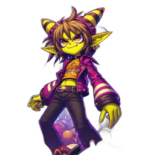 jacket, staff, creature, concept art transparent PNG cut-out