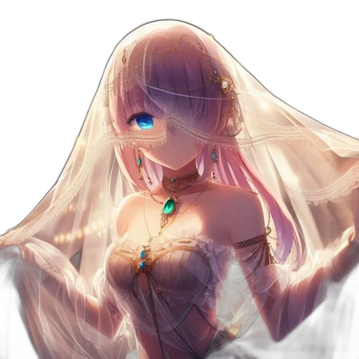 dress, crown, jewelry, face transparent PNG cut-out