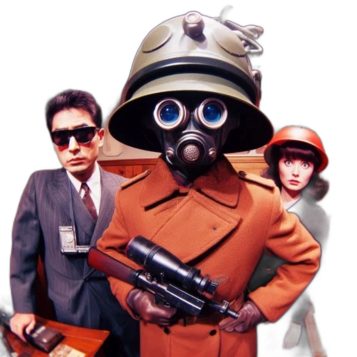 mask, staff, robot, weapon transparent PNG cut-out