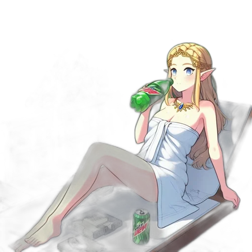 dress, bottle, vaporwave, concept art transparent PNG cut-out
