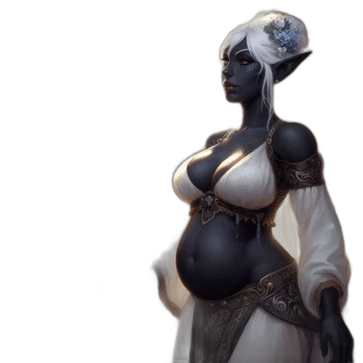 dress, staff, crown, concept art transparent PNG cut-out